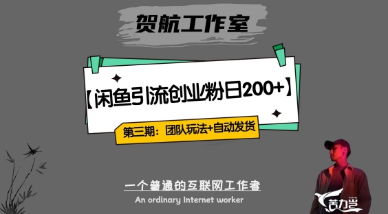 第三期：暴力引流，无脑搬运，闲鱼创业粉引流一天200+，更新全自动发货的团队闭环模式【揭秘】-木石资源网