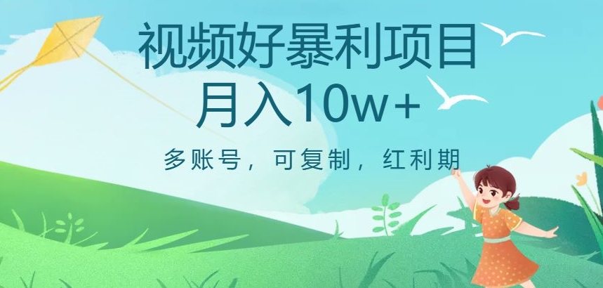 视频号暴利项目，多账号，可复制，红利期，月入10w+【揭秘】-木石资源网