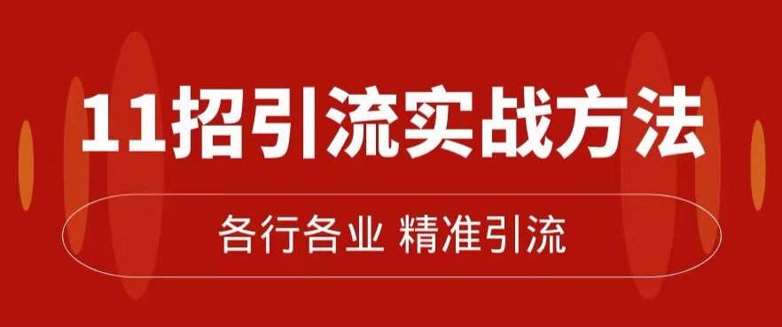 精准引流术：11招引流实战方法，让你私域流量加到爆（11节课完整)-木石资源网