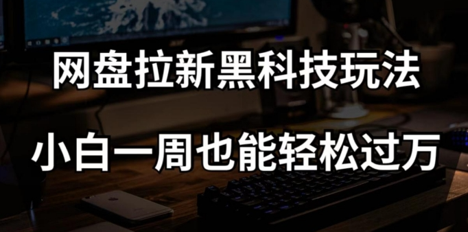 网盘拉新黑科技玩法，小白一周也能轻松过万【全套视频教程+黑科技】【揭秘】-木石资源网