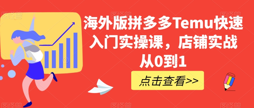 海外版拼多多Temu快速入门实操课，店铺实战从0到1-木石资源网