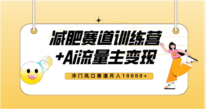 全新减肥赛道AI流量主+训练营变现玩法教程，蓝海冷门赛道小白轻松上手，月入10000+-木石资源网