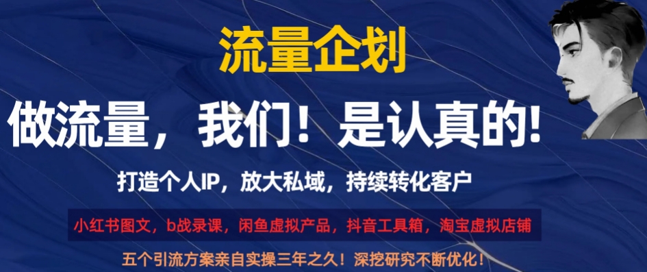 流量企划，打造个人IP，放大私域，持续转化客户【揭秘】-木石资源网