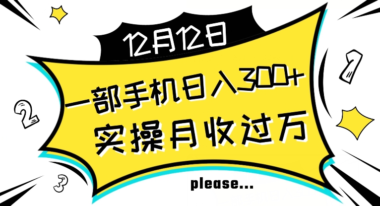 【全网变现首发】新手实操单号日入500+，渠道收益稳定，项目可批量放大【揭秘】-木石资源网