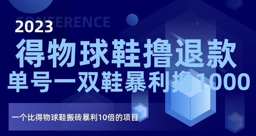 2023得物球鞋撸退款，单号一双鞋暴利撸1000，一个比得物球鞋搬砖暴利10倍的项目【揭秘】-木石资源网