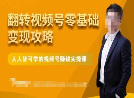 微信视频号零基础变现攻略，人人皆可学的视频号赚钱实操课-木石资源网