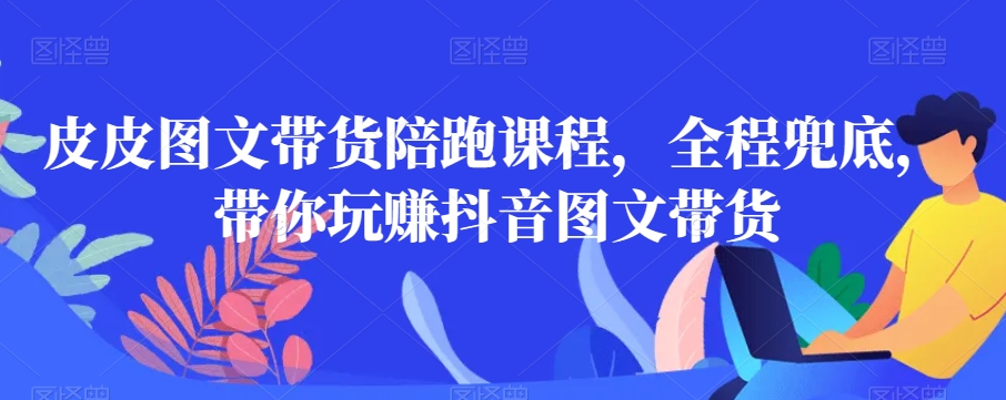 皮皮图文带货陪跑课程，全程兜底，带你玩赚抖音图文带货-木石资源网