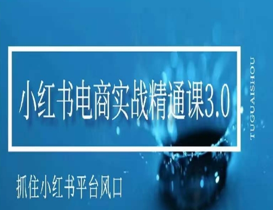 小红书电商实战精通课3.0，抓住小红书平台的风口，不错过有一个赚钱的机会-木石资源网