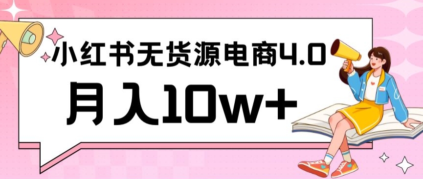小红书新电商实战，无货源实操从0到1月入10w+联合抖音放大收益【揭秘】-木石资源网