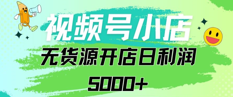 视频号无货源小店从0到1日订单量千单以上纯利润稳稳5000+【揭秘】-木石资源网