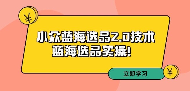 拼多多培训第33期：小众蓝海选品2.0技术-蓝海选品实操！-木石资源网