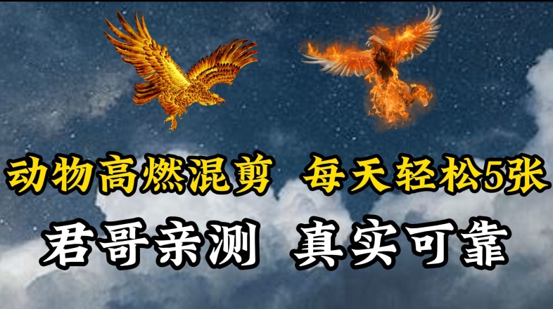动物超燃混剪，每天轻松5张，剪辑简单大家爱看【揭秘】-木石资源网