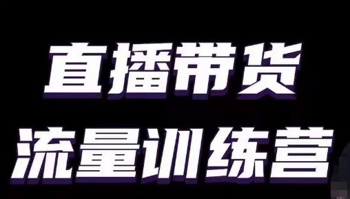 直播带货流量训练营，小白主播必学直播课-木石资源网