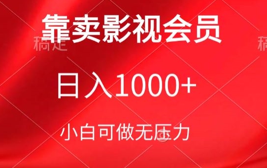 靠卖影视会员，日入1000+，落地保姆级教程，新手可学【揭秘】-木石资源网