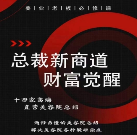 总裁新商道(美业老板必修课)，通俗易懂的美容院总结，解决美容院各种疑难杂症-木石资源网