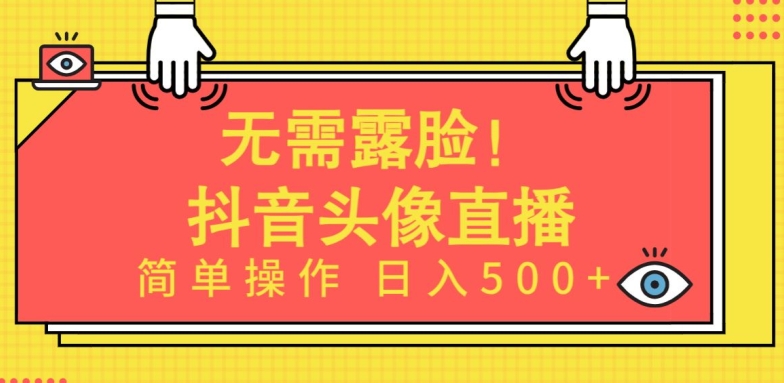 无需露脸，Ai头像直播项目，简单操作日入500+【揭秘】-木石资源网