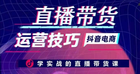 直播带货运营技巧，学实战的直播带货课-木石资源网