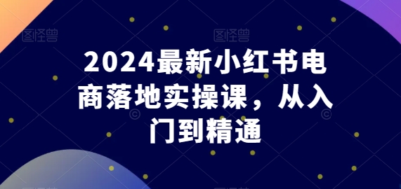 2024最新小红书电商落地实操课，从入门到精通-木石资源网