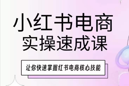 小红书电商实操速成课，让你快速掌握红书电商核心技能-木石资源网