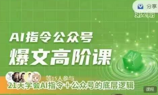 Ai指令公众号高阶课，学会ai指令+公众号的底层逻辑-木石资源网