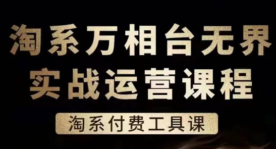 淘系万相台无界实战运营课，淘系付费工具课-木石资源网