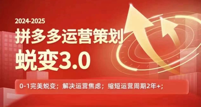 2024-2025拼多多运营策略蜕变3.0，0~1完美蜕变，解决信息焦虑-木石资源网