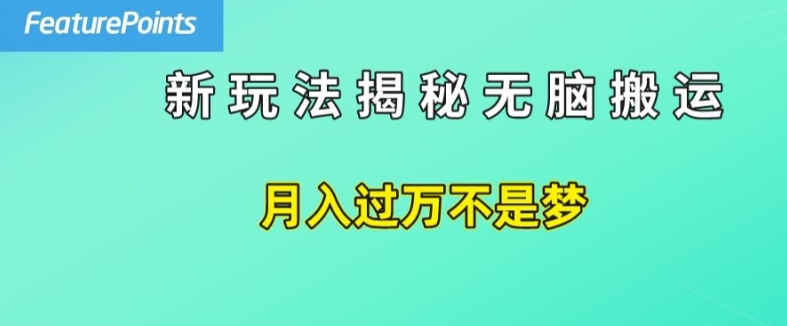 简单操作，每天50美元收入，搬运就是赚钱的秘诀【揭秘】-木石资源网