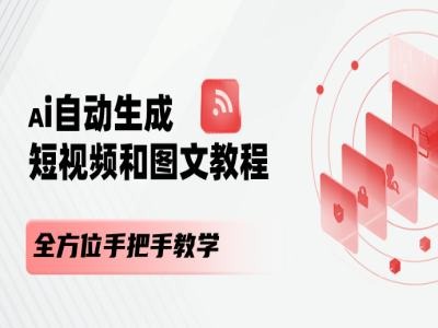 AI自动生成短视频和图文课程，全方位手把手教学-木石资源网