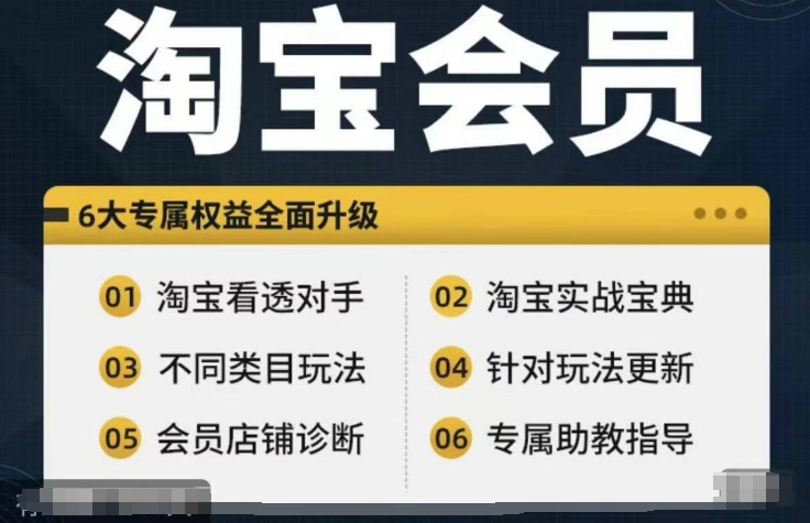 淘宝会员【淘宝所有课程，全面分析对手】，初级到高手全系实战宝典-木石资源网