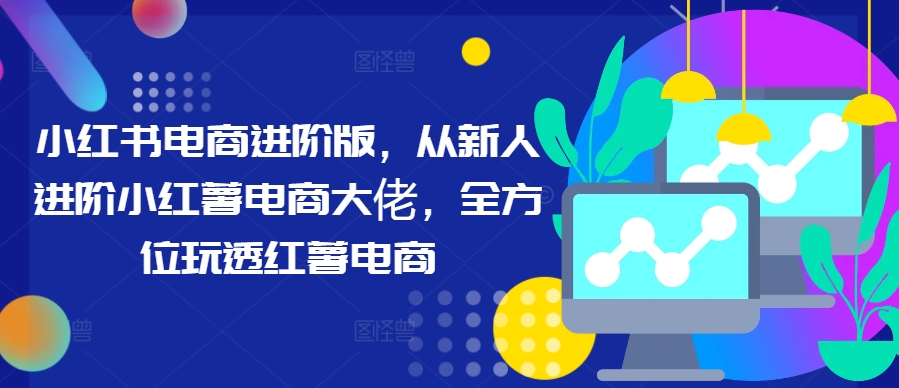 小红书电商进阶版，从新人进阶小红薯电商大佬，全方位玩透红薯电商-木石资源网