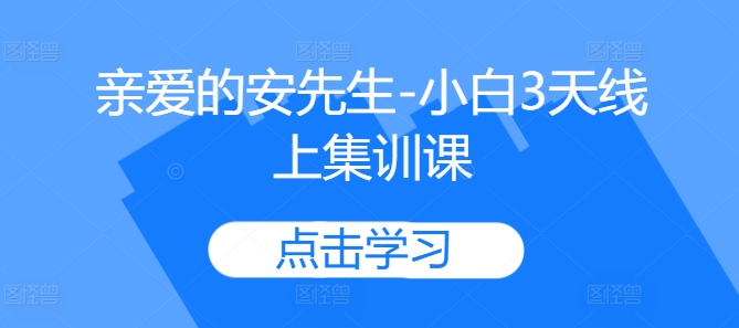 亲爱的安先生-小白3天线上集训课-木石资源网