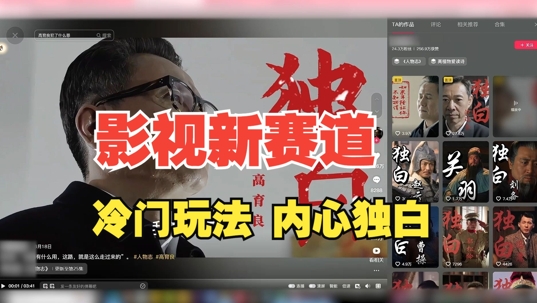 最新影视解说玩法，人物独白，30天涨粉24万+，全流程拆解【揭秘】-木石资源网