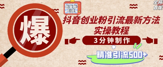 轻松制作创业类视频，一天被动加精准创业粉500+【揭秘】-木石资源网