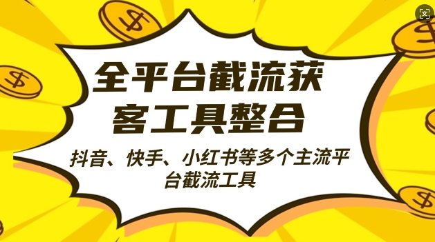 全平台截流获客工县整合全自动引流，日引2000+精准客户【揭秘】-木石资源网