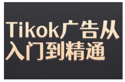 Tiktok Ads实操教程，Tiktok广告从入门到精通-木石资源网