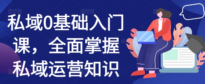 私域0基础入门课，全面掌握私域运营知识-木石资源网