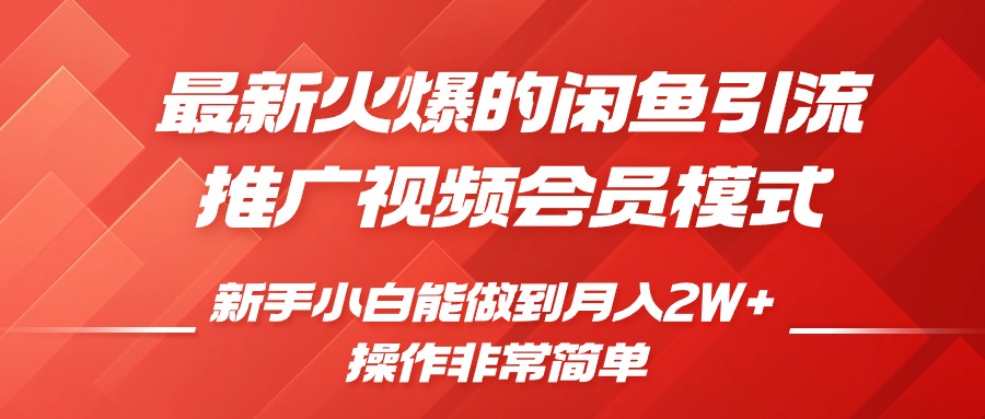 闲鱼引流推广影视会员，0成本就可以操作，新手小白月入过W+【揭秘】-木石资源网