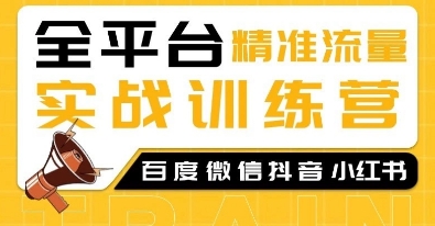 全平台精准流量实战训练营，百度微信抖音小红书SEO引流教程-木石资源网