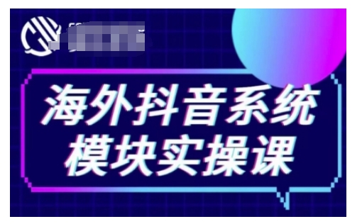 海外抖音Tiktok系统模块实操课，TK短视频带货，TK直播带货，TK小店端实操等-木石资源网