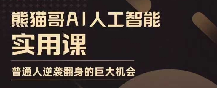 AI人工智能实用课，实在实用实战，普通人逆袭翻身的巨大机会-木石资源网