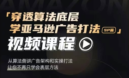 穿透算法底层，学亚马逊广告打法SP篇，从算法侧讲广告架构和实操打法，让你不再只学会表层方法-木石资源网