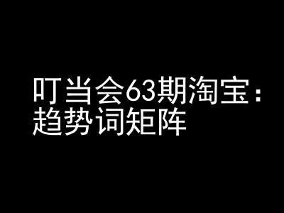 《淘宝天猫打爆班》原创高阶技术第63期，趋势词矩阵技术和玩法-木石资源网