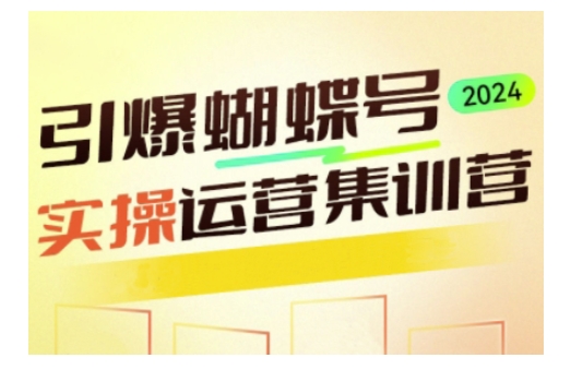 引爆蝴蝶号实操运营，助力你深度掌握蝴蝶号运营，实现高效实操，开启流量变现之路-木石资源网