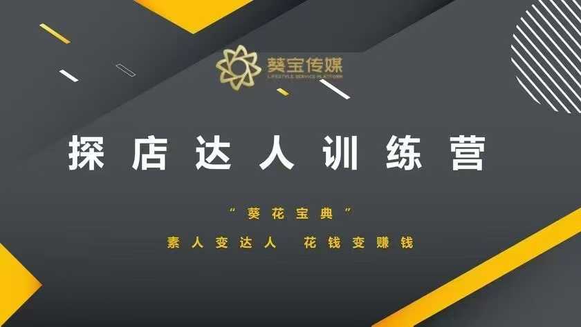 探店达人训练营，素人变达人，花钱变赚钱-木石资源网
