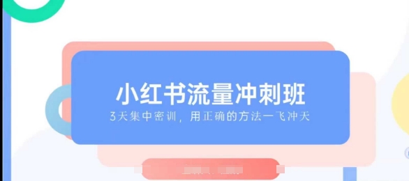 小红书流量冲刺班2025，最懂小红书的女人，快速教你2025年入局小红书-木石资源网