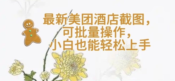 【轻云】最新美团酒店截图，可批量操作，小白也能轻松上手-木石资源网