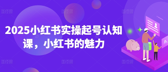 2025小红书实操起号认知课，小红书的魅力-木石资源网