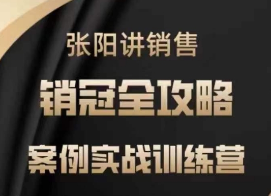 张阳讲销售实战训练营，​案例实战训练，销冠全攻略-木石资源网