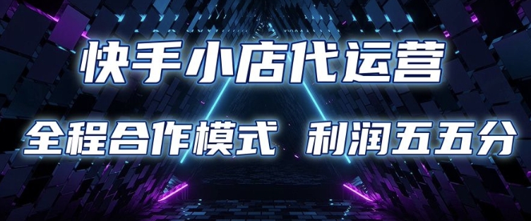 快手小店代运营 限时托管计划 合作模式 利润五五分成【揭秘】-木石资源网