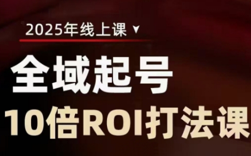 2025全域起号10倍ROI打法课，助你提升直播间的投资回报率-木石资源网
